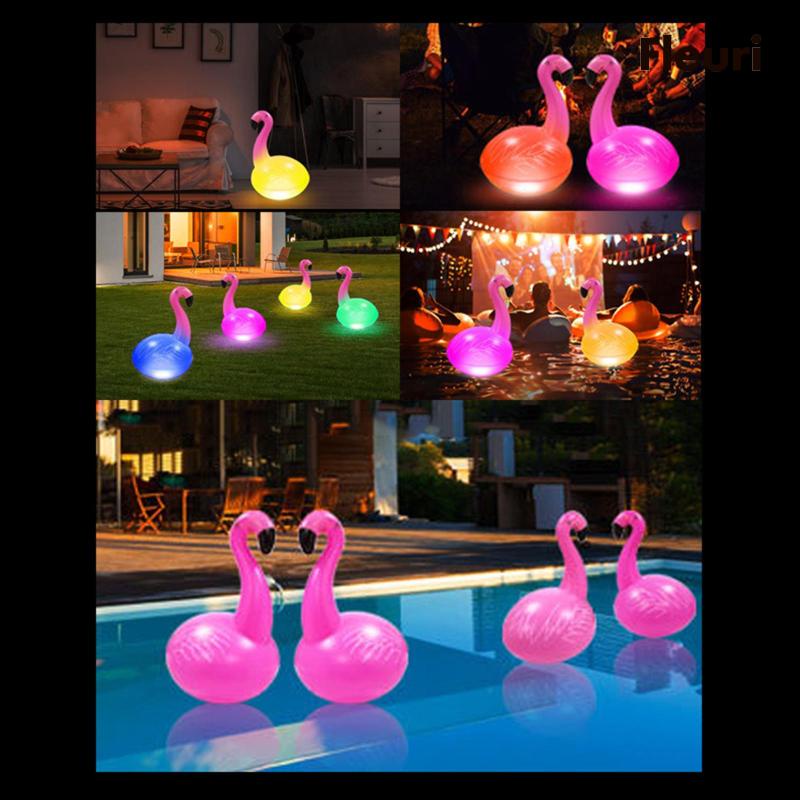 Đèn Hồ Bơi Năng Lượng Mặt Trời Hình Chim Hồng Hạc Cổ Điển