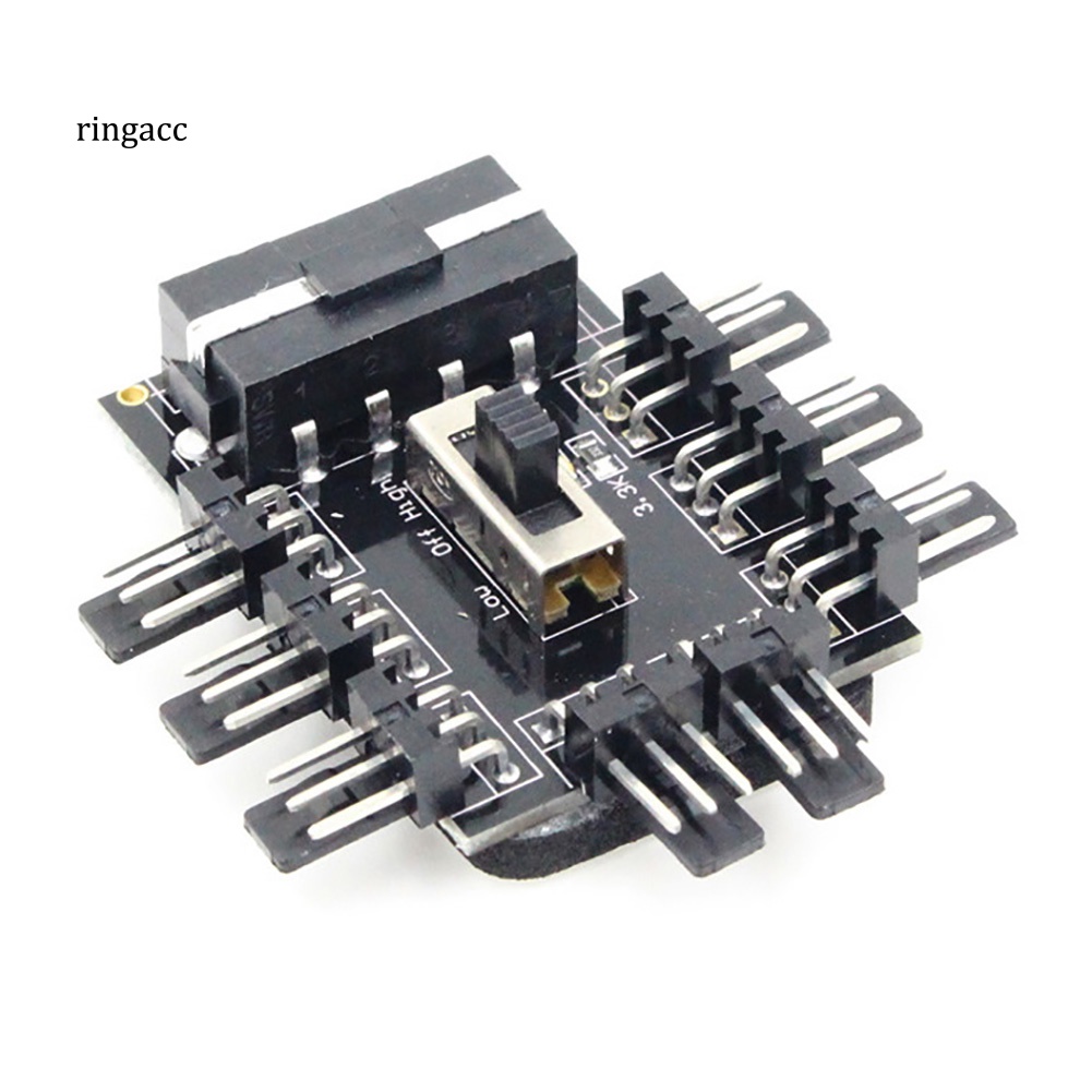 Quạt Tản Nhiệt Đa Chiều IDE 1 Sang 8 3Pin 12V PCB Cho Máy Tính