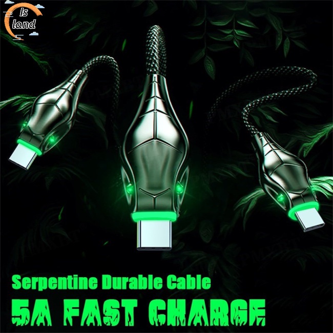 Dây Cáp Sạc Nhanh Android 5A Có Đèn Led Chuyên Dụng Cho Samsung Huawei Xiaomi