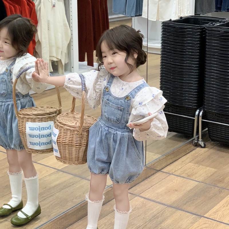 Yếm jean đùi bí dễ thương cho bé gái