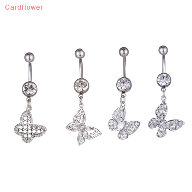 Khuyên Rốn Hình Bướm Đính Đá Lấp Lánh Thời Trang Mới