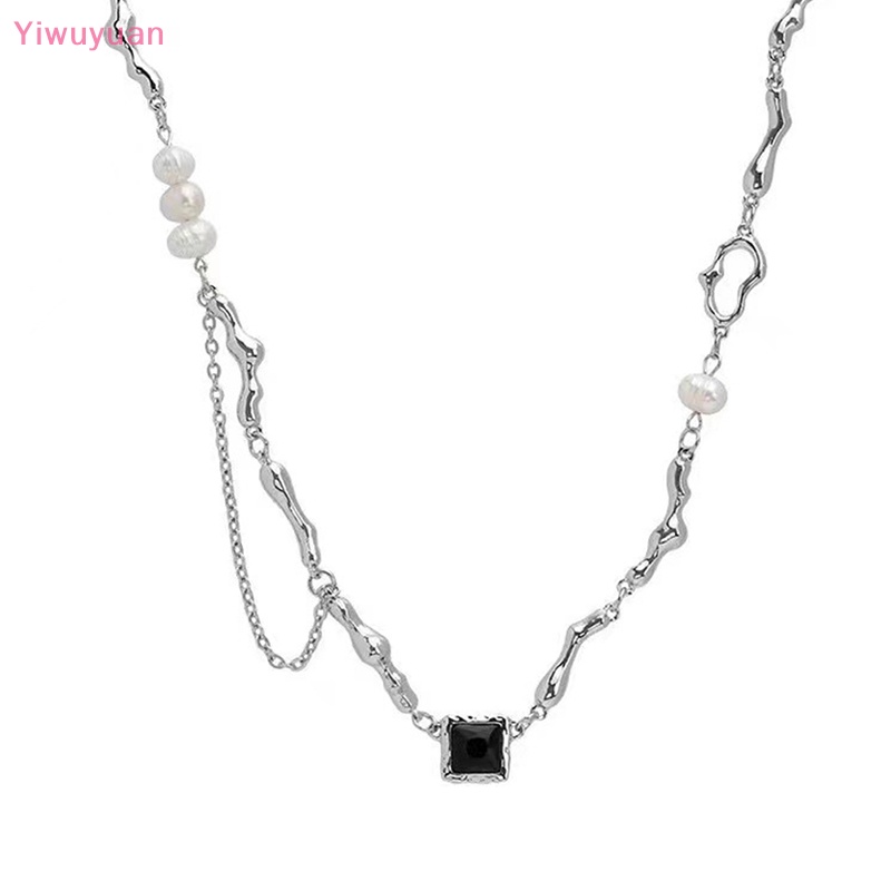 < Yiwuyuan > Vòng Cổ Choker Phối Dây Tua Rua Mặt Hình Bướm Ngọc Trai Cổ Điển Dễ Phối Đồ Dành Cho Nữ