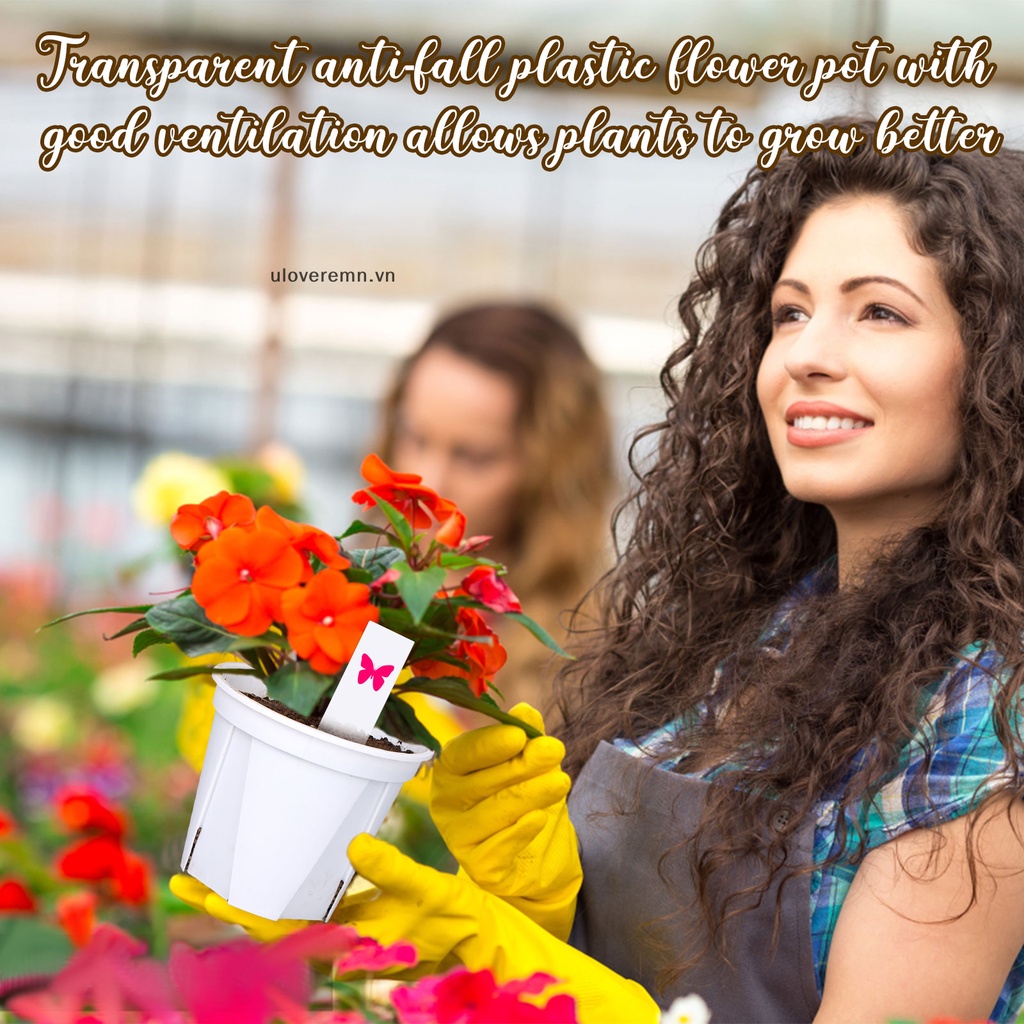 Bộ 36 Chậu Nhựa Trồng Cây Kèm Khay Và 100 Nhãn Dán 3 Kích Cỡ Khác Nhau