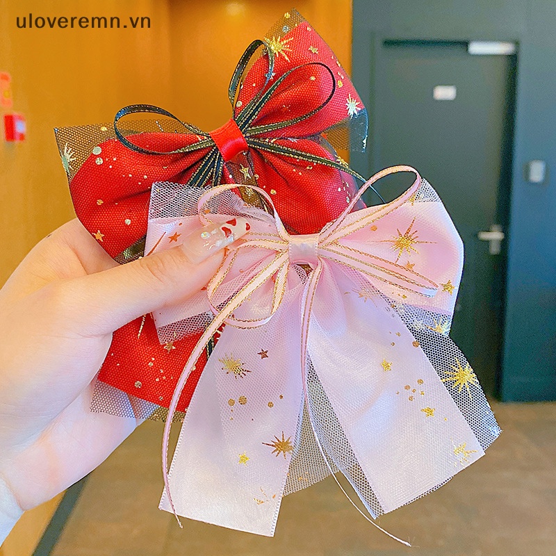 Kẹp Tóc Đính Nơ Lưới Hình Ngôi Sao Phong Cách Lolita Ngọt Ngào Thời Trang Cho Bé Gái