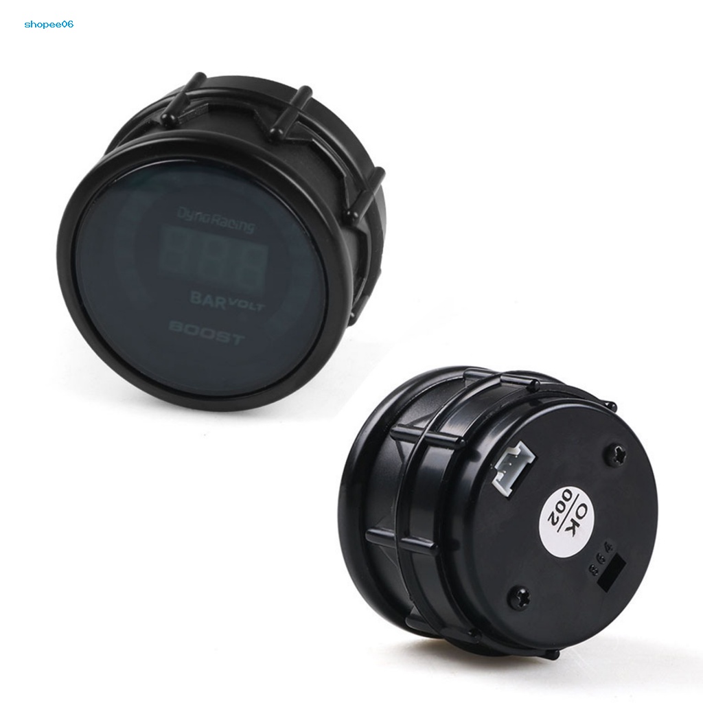 Đồng Hồ Đo Tăng Áp Turbo 20 Bóng LED 1-3 Thanh 52mm 12V Cho Xe Hơi