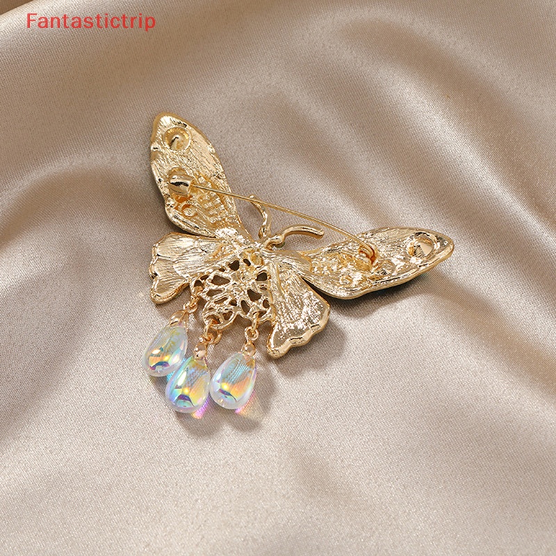 [Fantastictrip] Ghim Cài Áo Tráng Men Hình Bướm Tua Rua Trang Trí Văn Phòng / Tiệc Tùng Làm Đẹp Mới