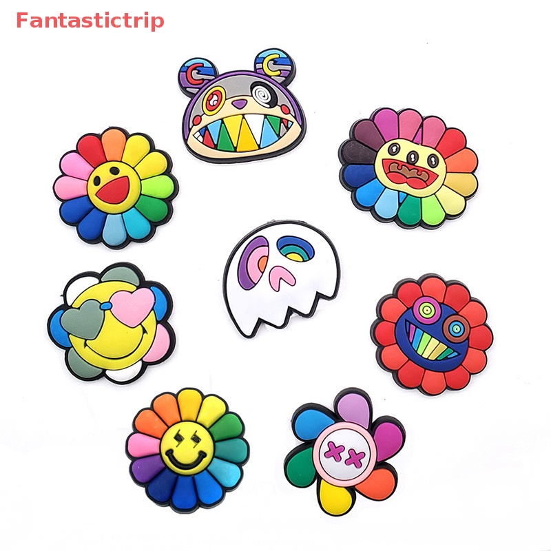 [Fantastictrip] Set 3 Chiếc Xăng đan Hình Hoa Hướng Dương Hoạt Hình Có Thể Tháo Rời Trang Trí Sân Vườn