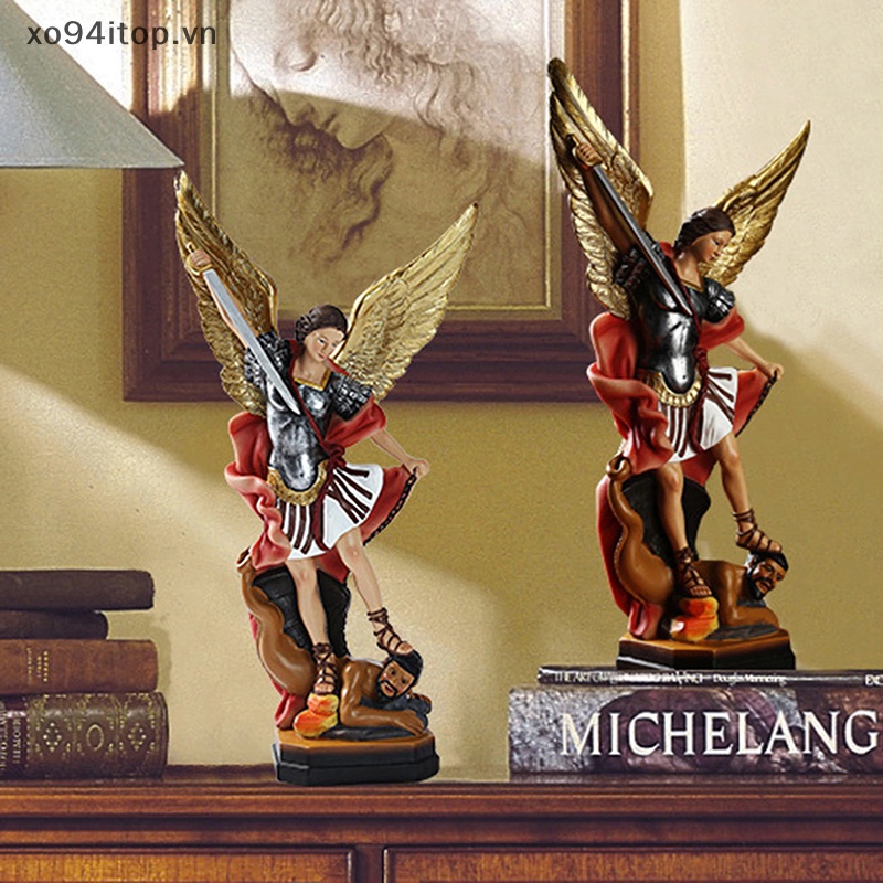 Mô Hình Tượng Công Giáo Michael Archangel St Để Bàn Trang Trí