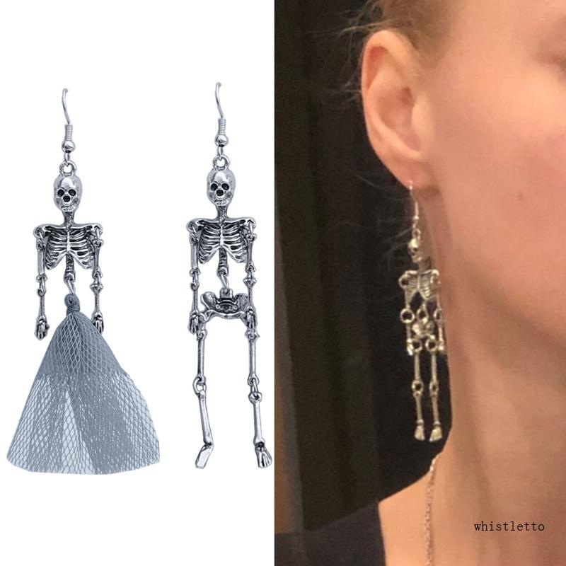 Bông Tai Hình Bộ Xương Phong Cách Gothic Thời Trang Cho Nữ