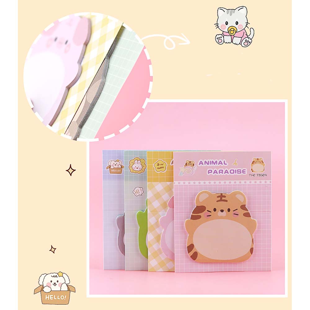 Giấy Dán Ghi Chú Họa Tiết Động Vật Hoạt Hình Dễ Thương Trang Trí Văn Phòng / Trường Học