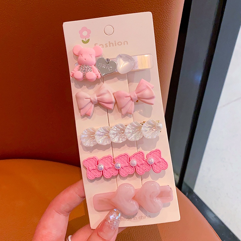 Kẹp Tóc Hình Trái Tim Nhiều Màu Sắc Dễ Thương Cho Nữ Mã 2023