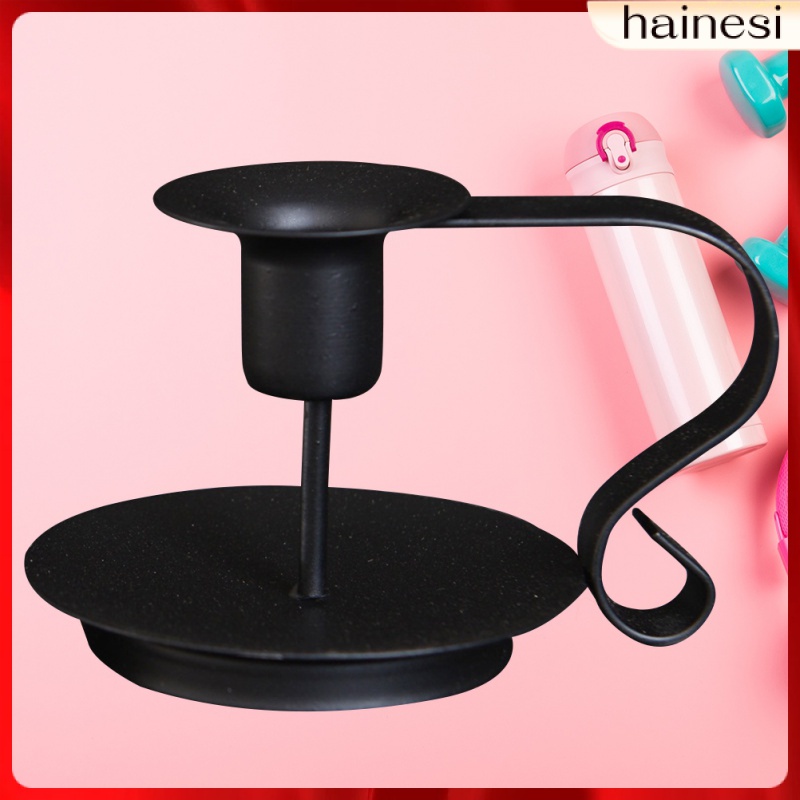 Giá Đỡ Đèn Cầy Màu Đen Nhám Phong Cách Cổ Điển Độc Đáo