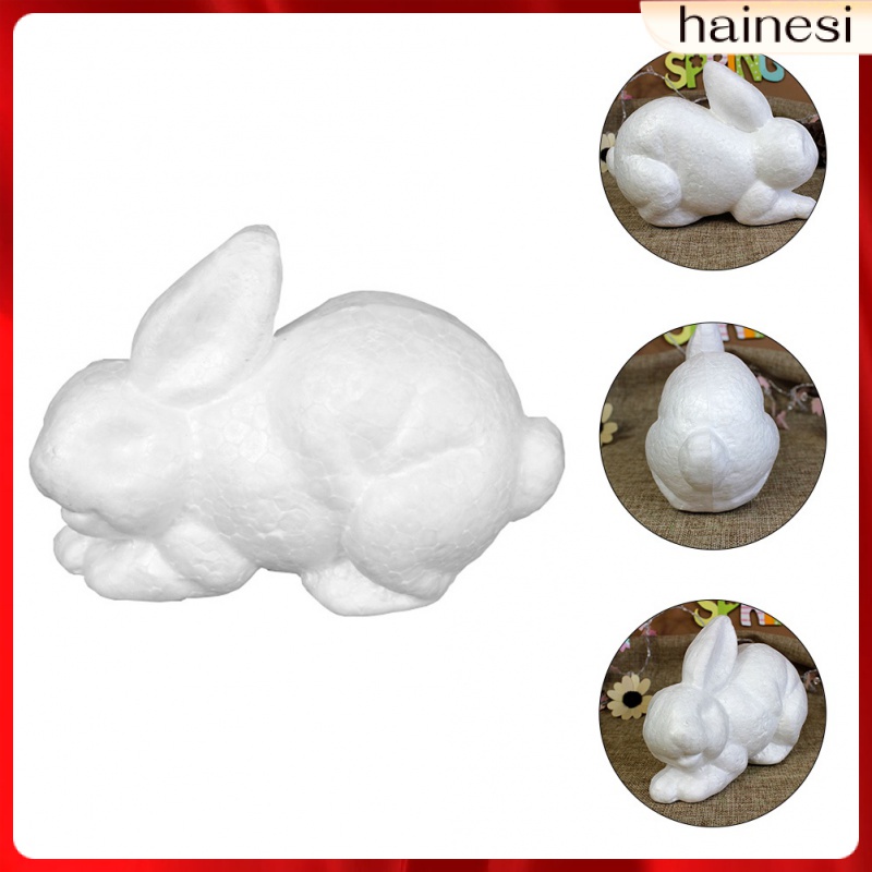Mô Hình Thỏ Polystyrene Bunny Bằng Polystyrene Màu Trắng Trang Trí Bánh Kem DIY Cho Bé