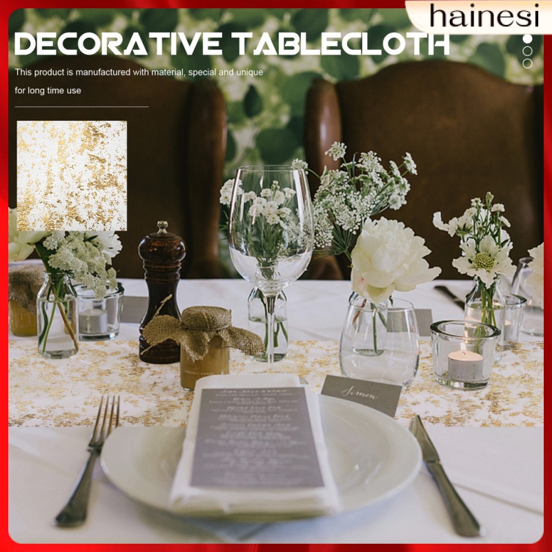 Khăn Trải Bàn Vải Lưới Ánh Kim Lấp Lánh Phong Cách Cổ Điển