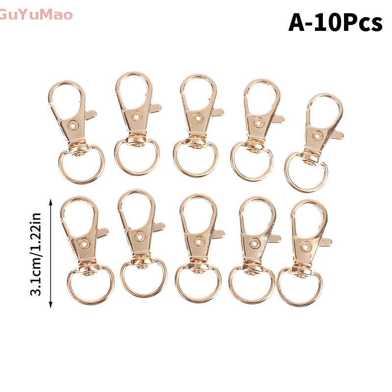 Set 10 Móc Khóa Tôm Hùm Bằng Kim Loại Dùng Để Tự Làm Túi Xách