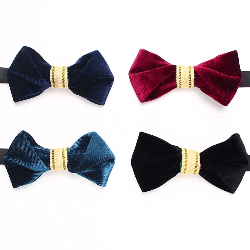 Giày Nhung Mũi Nhọn Thắt Nơ Màu Sắc Đơn Giản Phong Cách Hàn Quốc