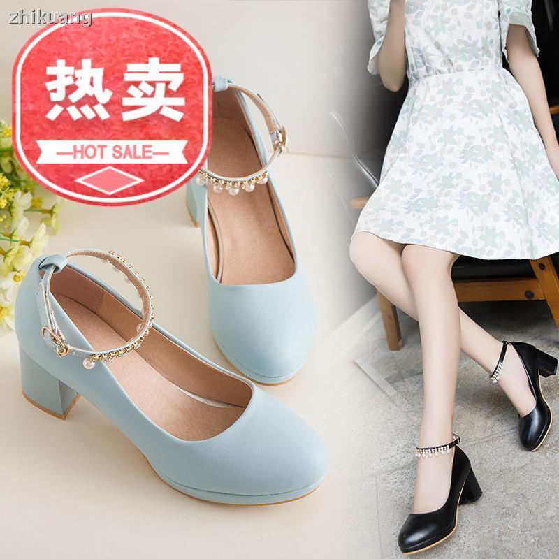 Giày Cao Gót Bằng Da Đính Đá Màu Trắng Đen Dành Cho Bé Gái 10-13 - 15 Tuổi