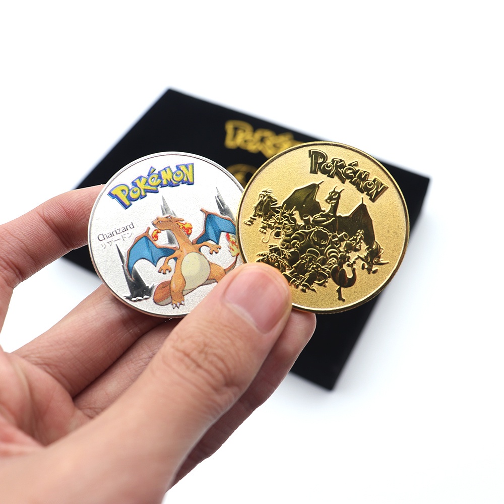 Đồng Xu Kỉ Niệm Mạ Vàng In Hình Pokemon Pikachu Đáng Yêu Cho Bé
