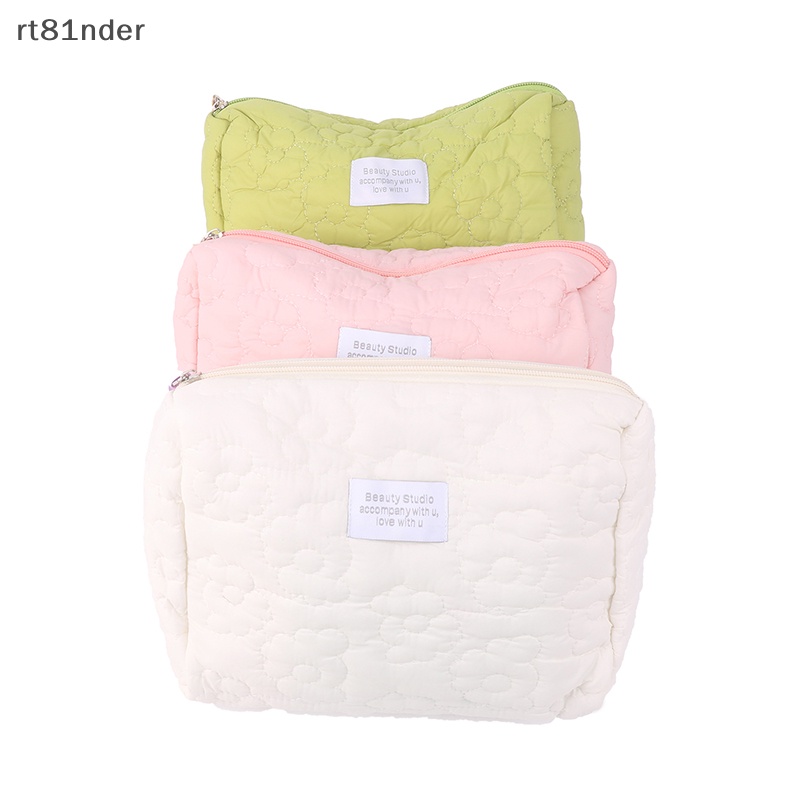 Rt Túi Đựng Đồ Trang Điểm Màu Trơn Họa Tiết Hoa Dễ Thương Dùng Khi Đi Du Lịch