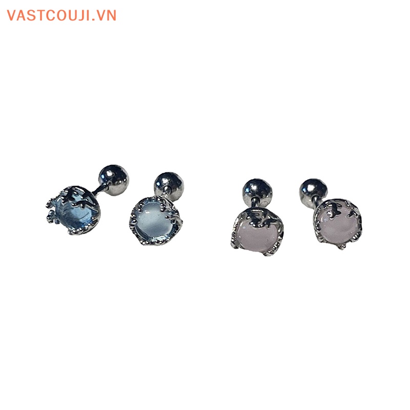 1 Đôi Khuyên Tai Nữ Đính Đá Nhiều Màu Thời Trang