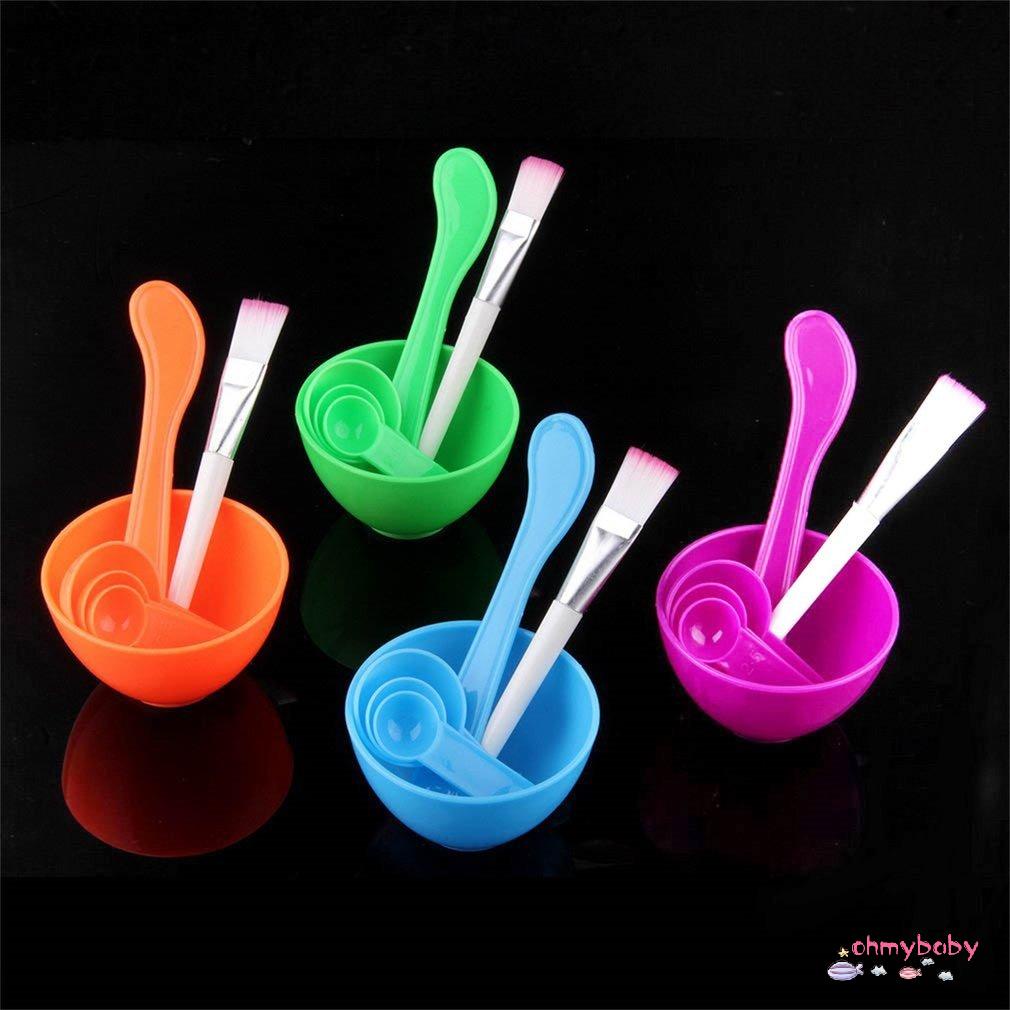 [Ready] Cái 4 Trong 1 Tự Làm Nhựa Mềm Mặt Nạ Trang Điểm Mixingl Bàn Chải Thìa Dính Bộ Dụng Cụ Vô Hại Cho Da [Z/7]