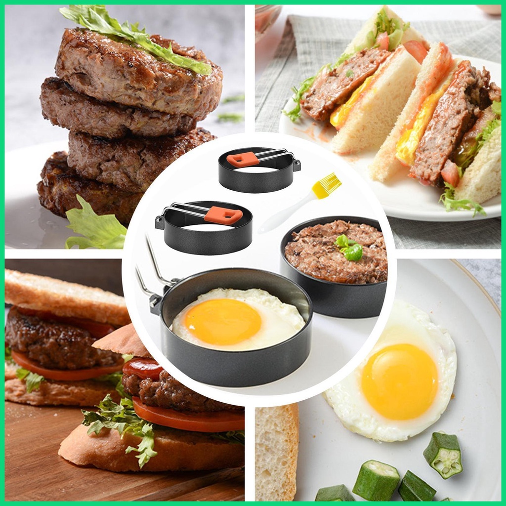 Set 5 Khuôn Chiên Trứng Bằng Thép Không Gỉ