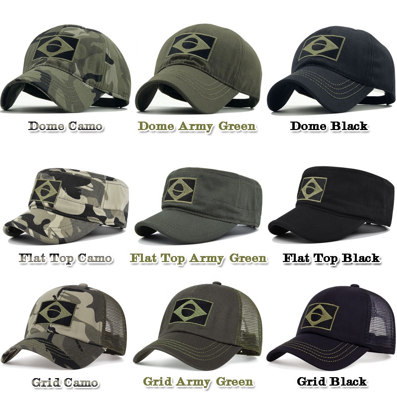 Mũ Lưỡi Trai Thể Thao Thêu Họa Tiết Cờ Brazil / Rằn Ri Cá Tính