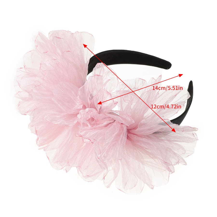 Băng Đô Cài Tóc Phối Lưới Họa Tiết Hoa Phong Cách Hàn Quốc Ngọt Ngào Cho Nữ