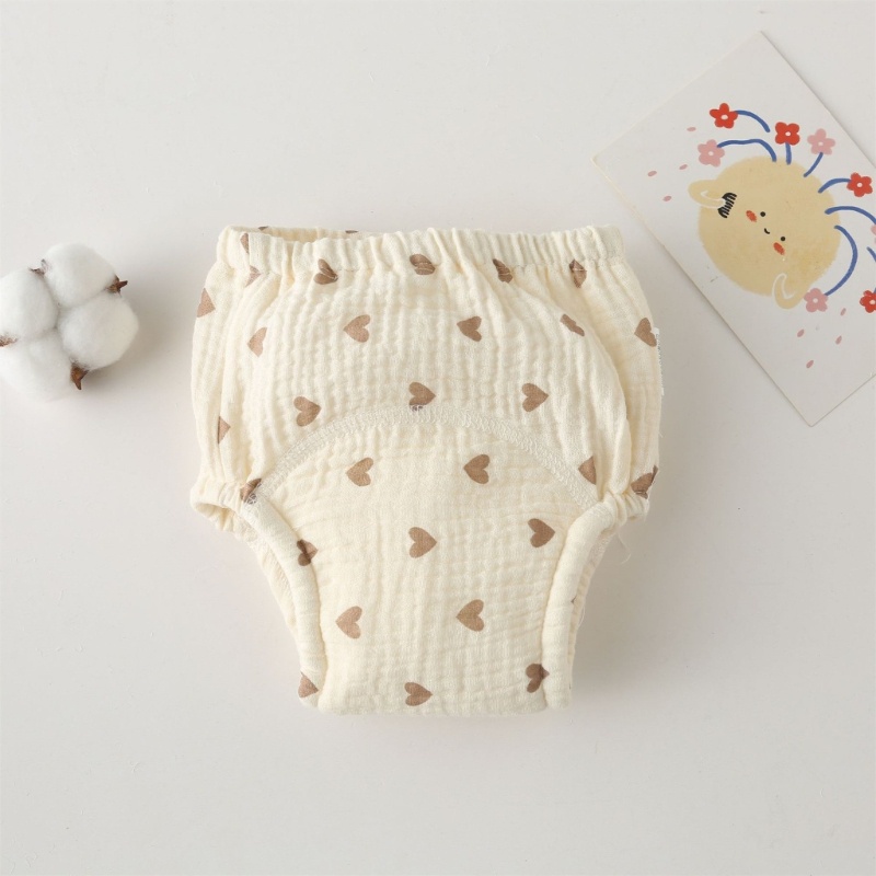 Quần Tã Cotton Thấm Hút Tốt In Họa Tiết Dễ Thương Tiện Dụng Cho Bé Sơ Sinh