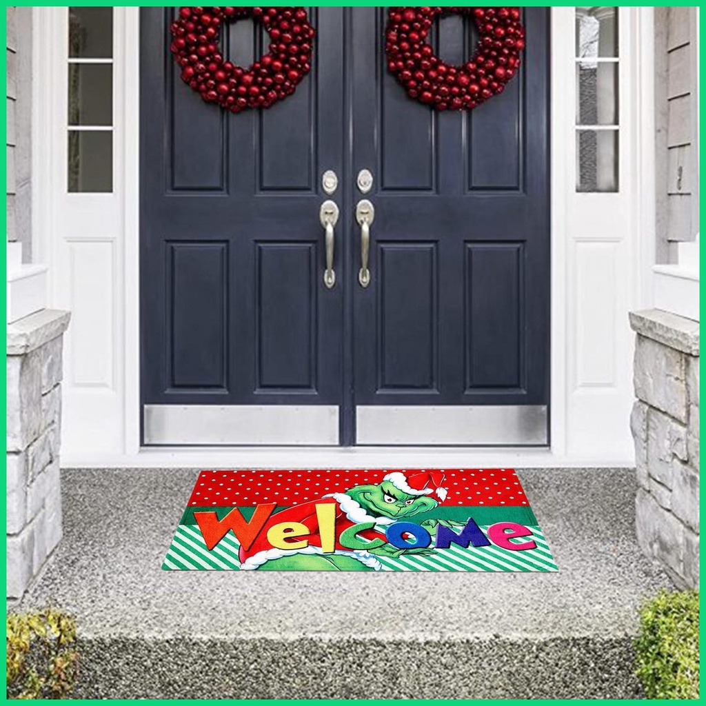 Thảm Chùi Chân Chống Trượt Họa Tiết Hoạt Hình Trang Trí Giáng Sinh