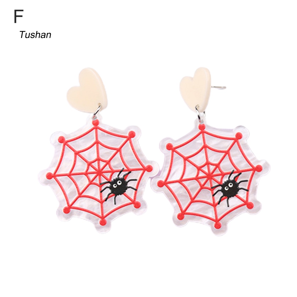 1 Đôi Bông Tai Acrylic Hình Ma / Bí Ngô / Nhện Dễ Thương Thời Trang Dự Tiệc Halloween Cho Nữ