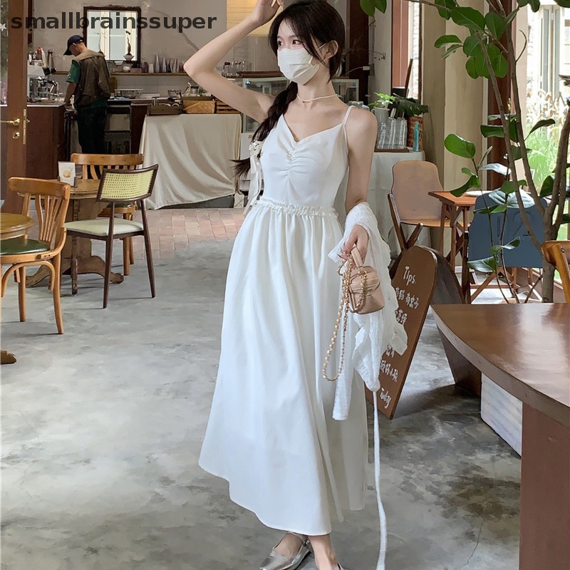 Đầm Chiffon Hở Vai Dáng Ôm Màu Trơn Thời Trang Mùa Hè Xinh Xắn Cho Nữ