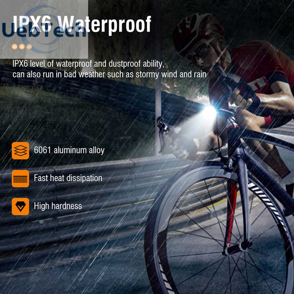Đèn Pha 900LM LED TYPE-C 1000mAh IPX6 Chống Nước Có Thể Sạc Lại Cho Xe Đạp