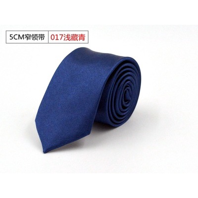 Cà Vạt Bản Hẹp 5CM Màu Đen Trơn Kiểu Hàn Quốc Cá Tính Cho Nam Và Nữ