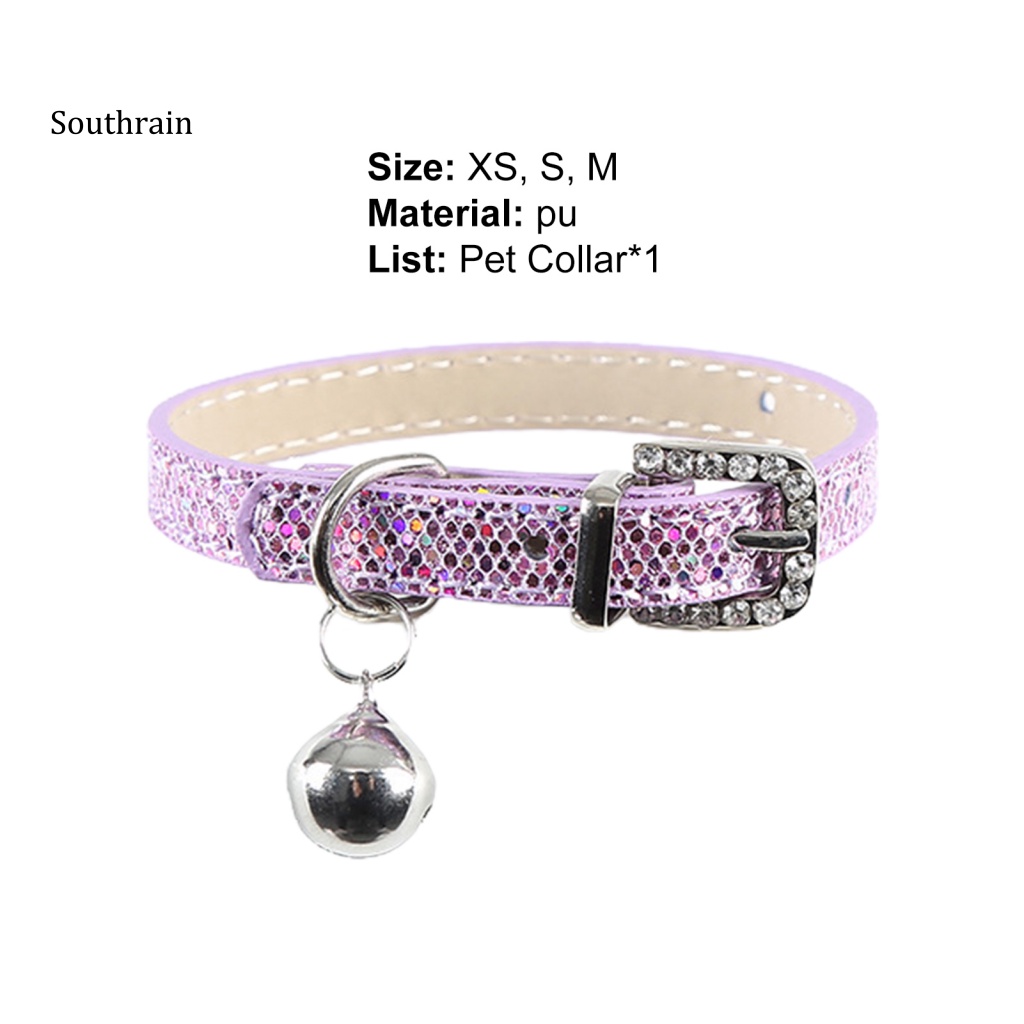 Vòng Cổ Da Giả Trọng Lượng Nhẹ Chống Trầy Xước Phối Chuông Cho Mèo Cưng