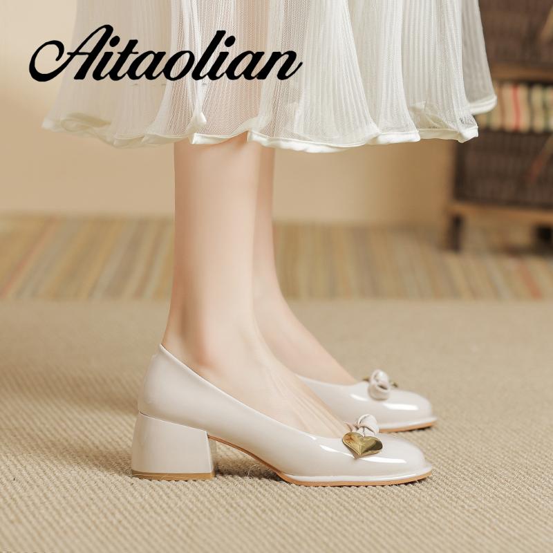 Xăng đan Cao Gót 5cm Bằng Da Mềm Đính Ngọc Trai Thời Trang Dành Cho Nữ