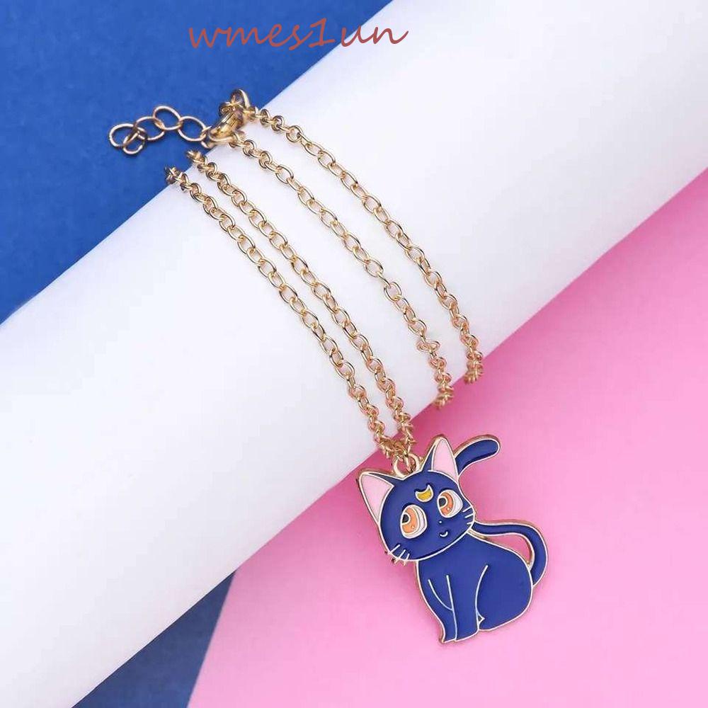 Vòng Cổ Choker Mặt Hình Mèo WMES15H Ngọt Ngào Đơn Giản Cho Nữ