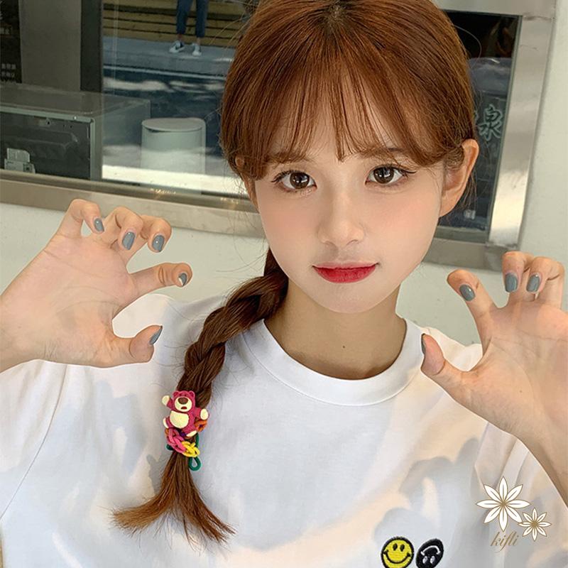 Vòng Tay Dây Bện Diy Mặt Hình Gấu Dâu Tây Dễ Thương Đa Năng Thời Trang Cho Cặp Đôi