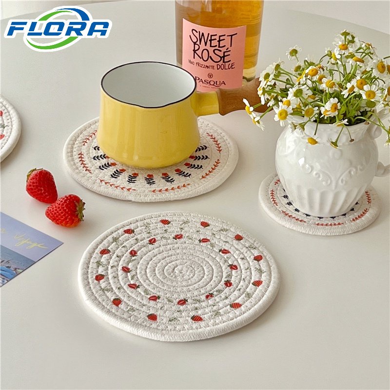 Tấm Lót Bàn Ăn Chịu Nhiệt In Họa Tiết Hoa Tulip Phong Cách Bắc Âu Trang Trí Nội Thất