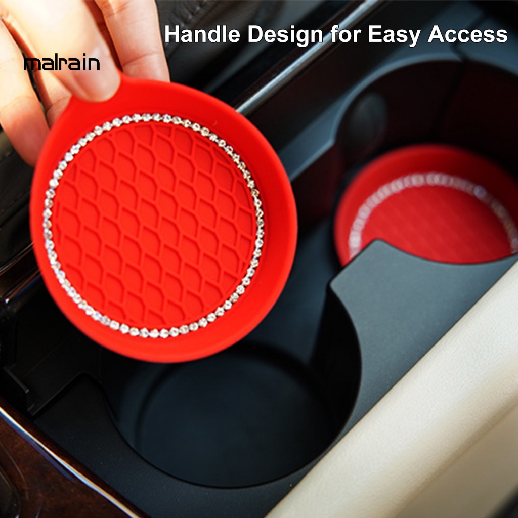 Bộ 4 Đế Lót Ly Đính Đá Nhiều Màu Sắc Trang Trí Cho Xe Hơi