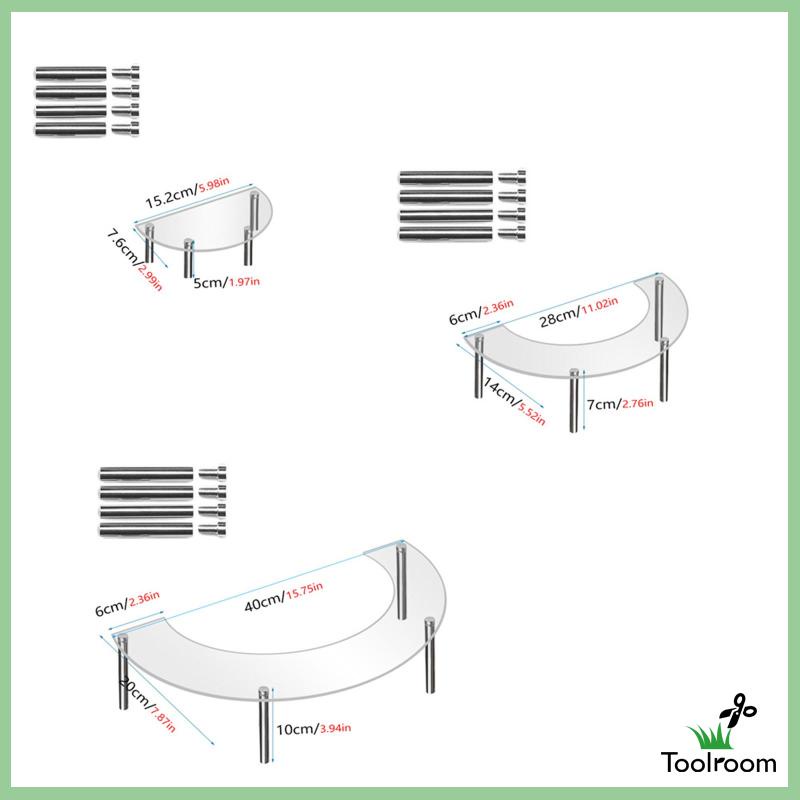 Giá Đỡ Trưng Bày Bánh Cupcake / Sơn Móng Tay Hình Bán Nguyệt Bằng Acrylic Tiện Dụng Cho Gia Đình / Tiệc Cưới