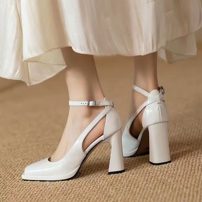 Giày Cao Gót Mũi Vuông Thời Trang Mùa Hè Dành Cho Nữ