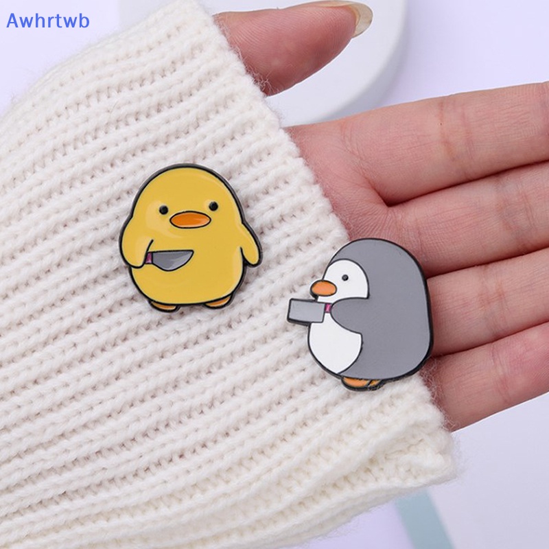 Huy Hiệu Cài Áo Hình Chú Gà / Chim Cánh Cụt Hoạt Hình Ngộ Nghĩnh Mới