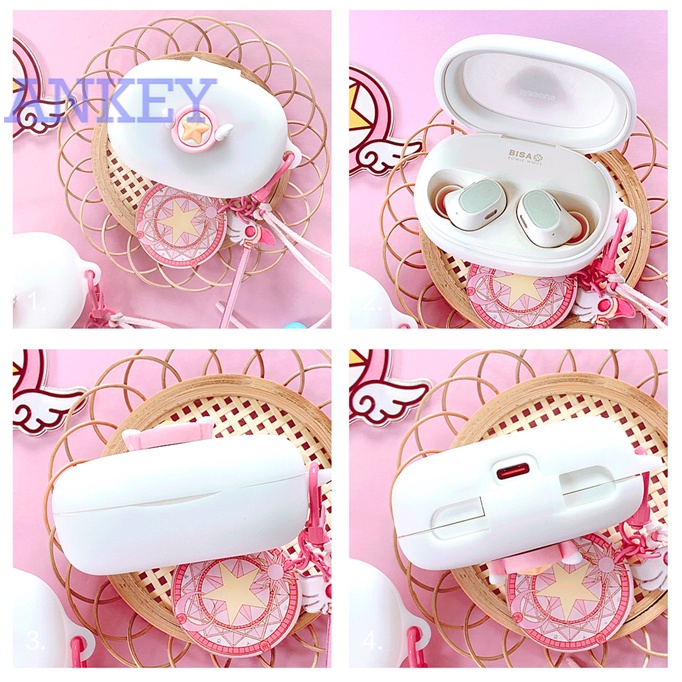 For Baseus Bowie WM03 WM02+ M1 WM02 WM05 WM01 Case Protective Cute Cartoon Cover Bluetooth Earphone Shell Accessories TWS Headphone Portable