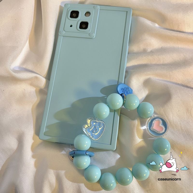 Vòng Đeo Tay Chuỗi Hạt Nhiều Màu Sắc Ngọt Ngào Họa Tiết Hoạt Hình Trái Tim / Hoa Xinh Xắn Cho Điện Thoại