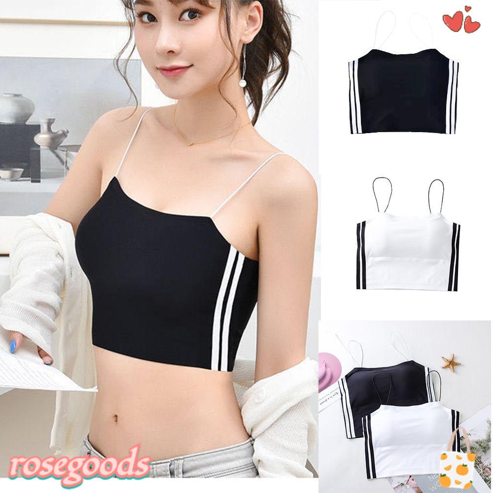 Áo Ngực Thể Thao Nữ Không Đường May Thêu Hoa Hồng