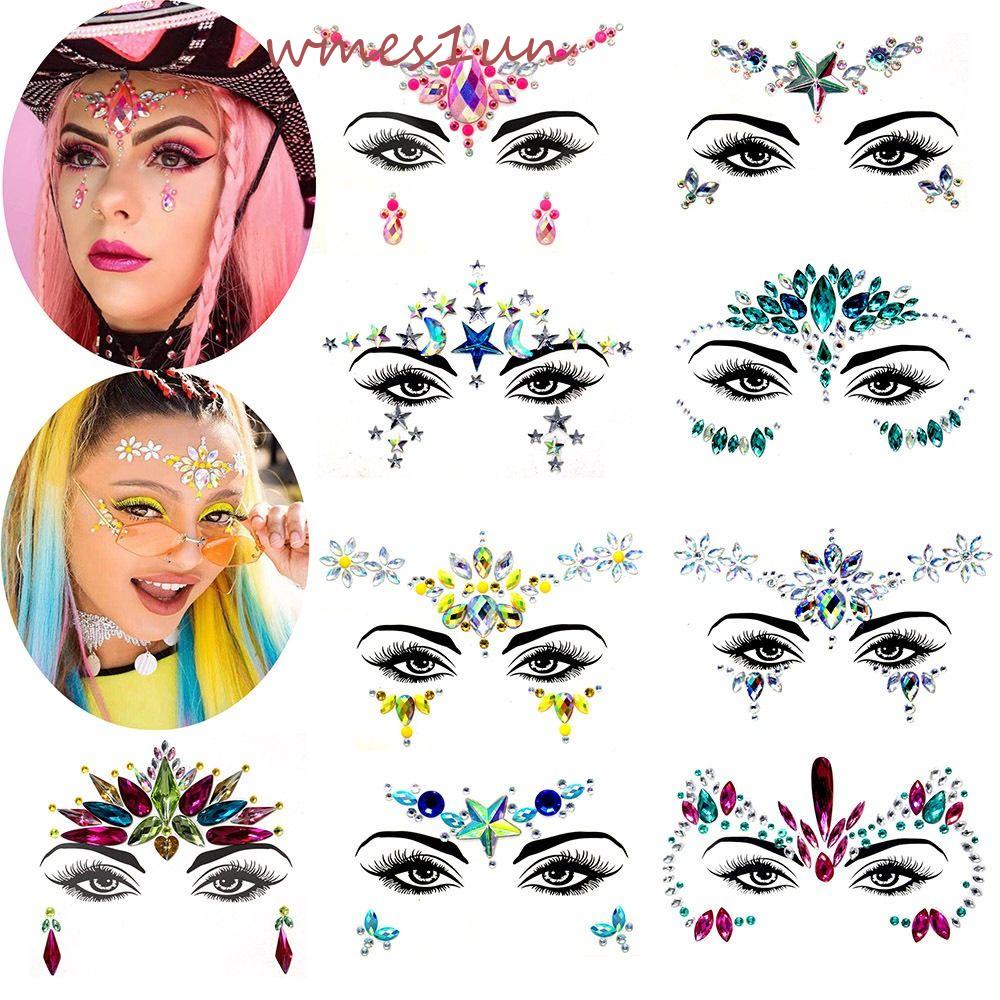 Sticker Acrylic Dán Mặt Trang Trí Tiệc Hóa Trang WMES15H