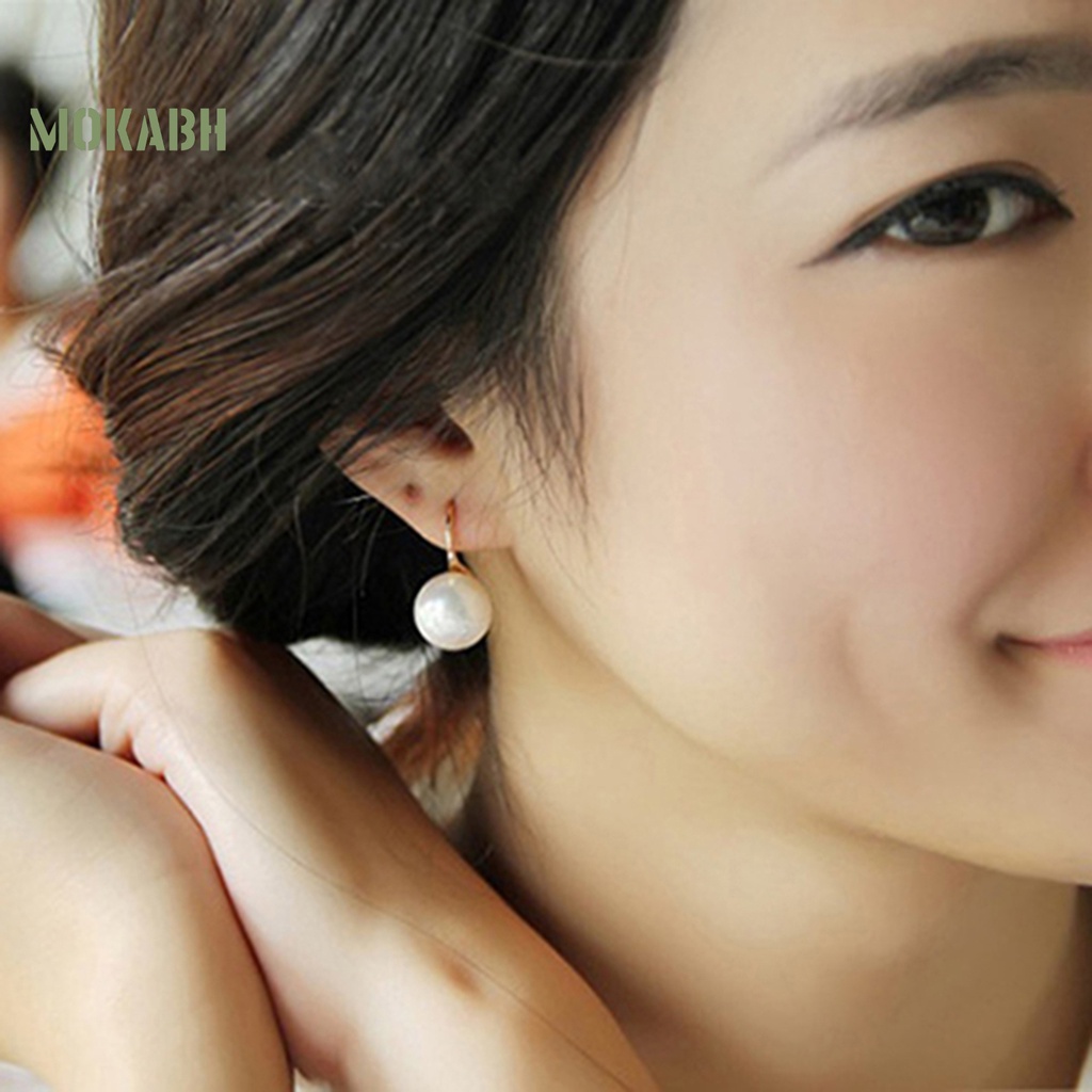 Bông Tai Móc Đính Ngọc Trai Giả Nhỏ Gọn Dễ Phối Đồ Thanh Lịch Cho Nữ