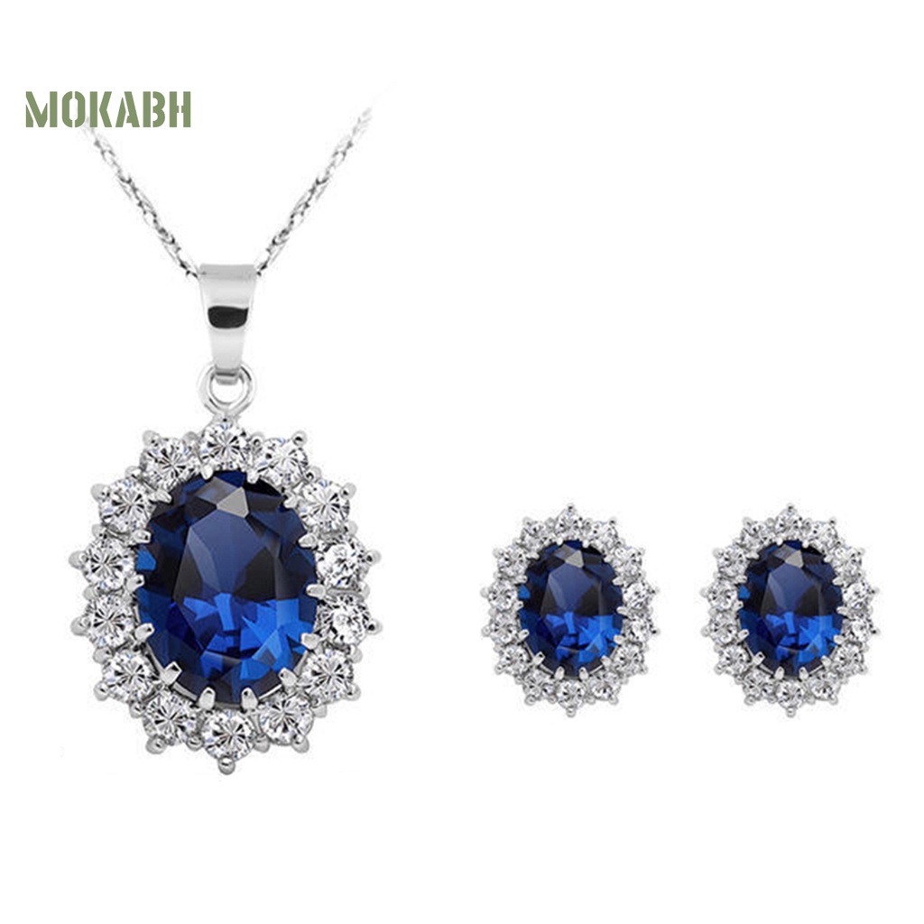 Vòng cổ Đính Đá Sapphire Nhân Tạo Thời Trang Cho Cuộc Sống Hàng Ngày