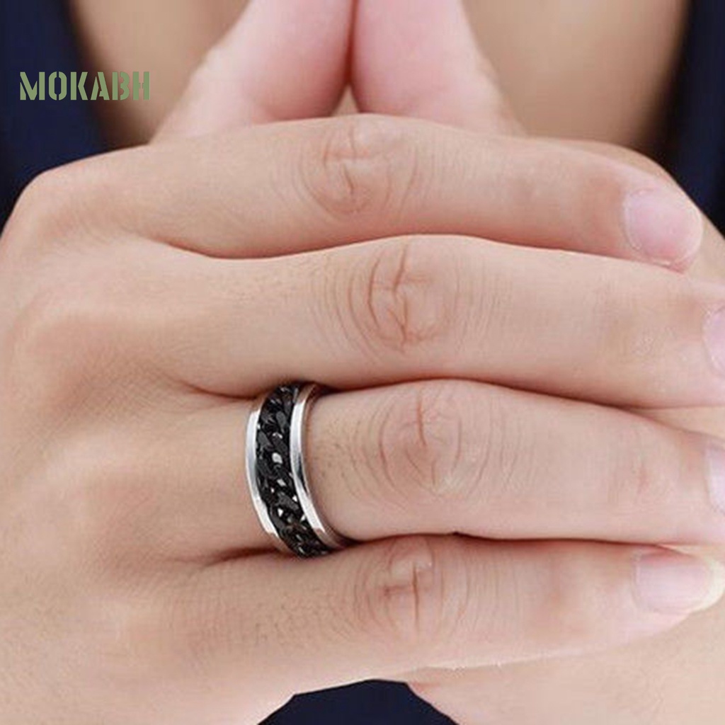 (Hot) Nhẫn DạNg Dây XíCh BằNg ThéP Không Gỉ